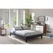 Ebern Designs Newport Platform Bed Upholstered/Faux leather in Gray | 14.24 H x 56.36 W x 79.76 D in | Wayfair FCFE81FFF3B2400CB370A2AA9F424262