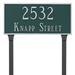 Montague Metal Products Inc. Classic 2-Line Lawn Address Sign Metal | 10 H x 21 W x 0.25 D in | Wayfair PCS-0043L2-L-BRG