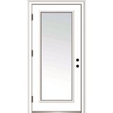 Verona Home Design Clear Glass Primed Fiberglass Prehung Front Entry Door Fiberglass in White | 80 H x 36 W x 1.75 D in | Wayfair ZZ364628R