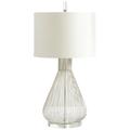 Cyan Design Whisked Fall 34" Table Lamp Metal/Fabric/Crystal in Brown/Gray/White | 34 H x 17 W x 17 D in | Wayfair 5899