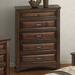 Charlton Home® North Adams 5 Drawer Chest Wood in Brown | 52.09 H x 36.96 W x 17.13 D in | Wayfair 4CB2C96817B94A0E9A931A58B6B78F00