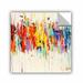 Wrought Studio™ Printers Row Abstract Rainbow Removable Wall Decal in Blue/Red/Yellow | 24 H x 24 W in | Wayfair VRKG2072 38248247