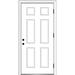 Verona Home Design Classic Primed Steel Prehung Front Entry Door Metal in White | 80 H x 36 W x 1.75 D in | Wayfair ZZ364683L