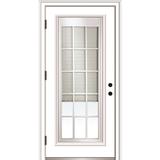 Verona Home Design Primed Steel Prehung Front Entry Door Metal | 80 H x 32 W x 1.75 D in | Wayfair ZZ364950R
