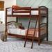 Zoomie Kids Sandisfield Twin over Twin Solid Wood Bunk Bed Wood in Brown | 69.1 H x 41.5 W x 78.5 D in | Wayfair 4EC1863BA81B4146B17E8DE4786CA6A6