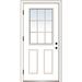 Verona Home Design Internal Grilles Glass Half Lite Primed Steel Prehung Front Entry Door Metal | 80 H x 32 W x 1.75 D in | Wayfair ZZ364960R