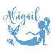 Harriet Bee Mermaid Nursery Bedroom Personalized Wall Decal Vinyl in Blue | 22 H x 27 W in | Wayfair 29BA06728FA24FDD89B67015CA0557F2