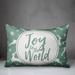 The Holiday Aisle® Carter Joy to the World Lumbar Pillow Polyester/Polyfill blend | 20 H x 14 W x 1.5 D in | Wayfair