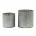 Gracie Oaks Vennie Corrugated Zinc Table Vase Metal in Gray | 4 H x 4 W x 4 D in | Wayfair BCF114C6F2DB44E0BBE57E1375585105