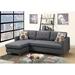 Gray Reclining Sectional - Ebern Designs Haskell 86" Wide Reversible Sofa & Chaise Linen | 33 H x 86 W x 59 D in | Wayfair