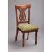 Side Chair - Astoria Grand Ephrata Polyester Side Chair Polyester in Brown/Green | 39 H x 19 W x 18.5 D in | Wayfair
