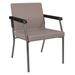 Symple Stuff Bonifacio 24.75" W Vinyl Seat Waiting Room Chair w/ Metal Frame Vinyl/Metal in Brown | 34.5 H x 24.75 W x 27 D in | Wayfair