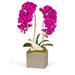 T&C Floral Company Orchid Floral Arrangement in Planter w/ Quartz in Pink/Indigo | 24 H x 12 W x 12 D in | Wayfair S1612SF