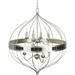 Rosdorf Park Reyna 8-Light Globe Pendant in Brown/White | 34.2 H x 29.3 W x 29.3 D in | Wayfair CA20E6DEE5684FA4974AD8A967DE0669