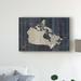 East Urban Home Old World Map Canada by Wild Apple Portfolio - Graphic Art Print on Canvas in Blue | 12 H x 19 W x 2 D in | Wayfair