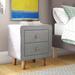 Wrought Studio™ 2 - Drawer Nightstand Wood/Upholstered in Gray | 23.03 H x 19.88 W x 16.14 D in | Wayfair 47364404C1A5442399D339BE7FBDD75F
