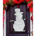 The Holiday Aisle® Rustic Happy Snowman Hanging Shaped Ornament Wood in Brown | 5 H x 5 W x 1 D in | Wayfair ED7B0B0796A4476BB03879D60FFFD964