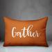 Latitude Run® Tassiltante Gather Lumbar Pillow Polyester/Polyfill blend in Orange | 14 H x 20 W x 1.5 D in | Wayfair
