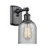 Vella 1-Light Dimmable Armed Sconce Glass/Metal in Black Laurel Foundry Modern Farmhouse® | 12 H x 5 W x 6.5 D in | Wayfair