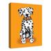 The Holiday Aisle® 'Halloween Spider Dalmatian' Graphic Art Print on Canvas in Black/Orange | 24 H x 18 W x 1.25 D in | Wayfair
