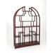 Darby Home Co Russel Geometric Bookcase Wood in Brown/Red | 72 H x 48 W x 12 D in | Wayfair 7877B87904214641B810283D698FC811