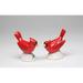 The Holiday Aisle® The Holiday Aisle Dietz Cardinals Salt & Pepper Shaker Set Ceramic in Red | 2.875 H x 1.375 W in | Wayfair