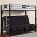 Henal Twin Metal Futon Bunk Bed by Harriet Bee kids Metal in Black | 66.5 H x 41.5 W x 73.62 D in | Wayfair 27CC1C07EE9B4163BCE933639C2EE161