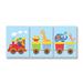 Viv + Rae™ Emery Animals On Whimsical Train 3 Piece Wall Plaque Set Wood in Blue/Brown | 33 H x 15 W x 0.5 D in | Wayfair