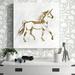 Mack & Milo™ 'Gold Unicorn' Canvas Art Canvas in White | 20 H x 20 W x 1.5 D in | Wayfair 2EDF10C8BA164AC987943C42B869D91F