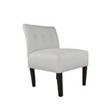 Slipper Chair - Winston Porter Brannan 23" Wide Tufted Slipper Chair Polyester in Gray | 35 H x 23 W x 23 D in | Wayfair