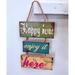 Winston Porter Happy Hours Wooden Sign Wall Décor in Blue/Brown/Green | 8 H x 3.5 W in | Wayfair 3BDC6CEC9FE0406DA5B22FB9671C2B7A