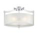 Minka Lavery Clarte 3-Light 17" Semi Flush Mount Glass in White | 10 H x 17 W x 17 D in | Wayfair 4397-77