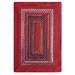 Red 110 x 0.5 in Area Rug - Millwood Pines Mont Geometric Handmade Braided Crimson Area Rug Nylon/Wool | 110 W x 0.5 D in | Wayfair