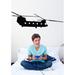 Wallhogs Haynes Silhouette Helicopter XII Wall Decal Canvas/Fabric in Black | 15 H x 48 W in | Wayfair haynes11-t48