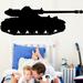 Wallhogs Haynes Military Tank II Silhouette Wall Decal Canvas/Fabric in White | 13 H x 36 W in | Wayfair haynes30-t36