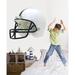 Wallhogs Football Helmet Wall Decal Canvas/Fabric in Gray | 20 H x 24 W in | Wayfair spt46-t24