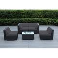 Latitude Run® Billyjo Wicker 4 - Person Seating Group w/ Cushions - No Assembly Synthetic Wicker/All - Weather Wicker/Wicker/Rattan | Outdoor Furniture | Wayfair