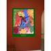 Wallhogs Pick Mermaid Float Wall Decal Canvas/Fabric in Green/Orange | 24 H x 19 W in | Wayfair pick10-t24
