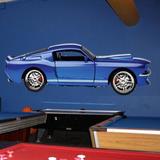 Wallhogs Mustang Fastback II Wall Decal Canvas/Fabric in Blue | 16 H x 48 W in | Wayfair vcl8-t48