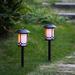 Luxen Home Classical Solar Powered Pathway Light Pack Plastic in Black | 18.1 H x 5.1 W x 5.1 D in | Wayfair WH084