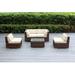 Latitude Run® Billyjo Wicker 4 - Person Seating Group w/ Cushions - No Assembly Synthetic Wicker/All - Weather Wicker/Wicker/Rattan in Brown | Outdoor Furniture | Wayfair