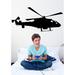 Wallhogs Haynes Silhouette Helicopter IX Wall Decal Plastic in Black | 34 H x 72 W in | Wayfair haynes8-t72