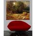 Wallhogs Palmer Harvest Moon (19th) Wall Decal Canvas/Fabric in Brown | 49 H x 60 W in | Wayfair bridgeman26-t60