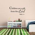 Winston Porter Cobbins Children are a Gift From the Lord Psalm Wall Decal Vinyl in Black | 11 H x 22 W in | Wayfair