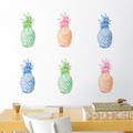 WallPops! 6 Piece Pop Pineapples Wall Decal Set Vinyl in Blue/Green/Pink | 17.5 H x 24 W in | Wayfair DWPK2171