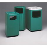 Witt Food Court Series Receptacle Trash Can Fiberglass in Green | 40 H x 20 W x 20 D in | Wayfair 77S-2040FC-PD-28 With edge protectors