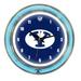 Wave 7 NCAA 14" Wall Clock in Black/Blue/Green | 14 H x 14 W x 3.25 D in | Wayfair BYUNWC100-14