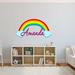 Zoomie Kids Frey Custom Name Rainbow Personalized Wall Decal Vinyl/Plastic in Green/Red/Yellow | 10 H x 20 W x 0.01 D in | Wayfair