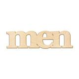 Winston Porter Men Serif Block Font Wood Sign Home Gallery Wall Décor in Brown/White | 7 H x 24 W in | Wayfair 7EEF857B1B764E0EB54DBF4DEDFB1425