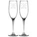 Susquehanna Glass Personalized Crossed Arrows Glass Flute Glass | 9.5 H in | Wayfair WAY-7902-2170-2